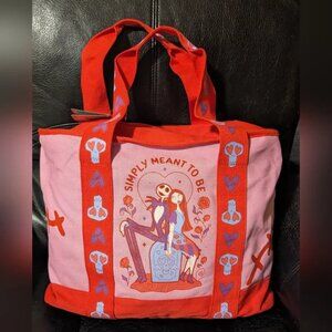 Disney The Nightmare before Christmas Jack Skellington and Sally tote NEW